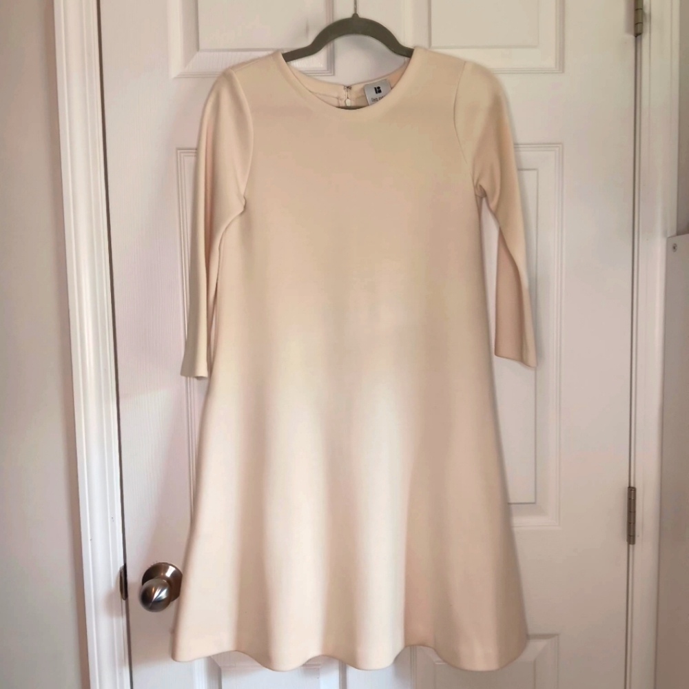 Women's Lisa Perry Designer Cream Wool Shift Dress